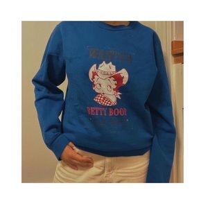 blue betty boop crewneck